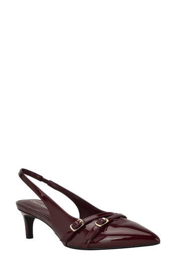 Calvin Klein Dazea Slingback Kitten Heel Pump In Red