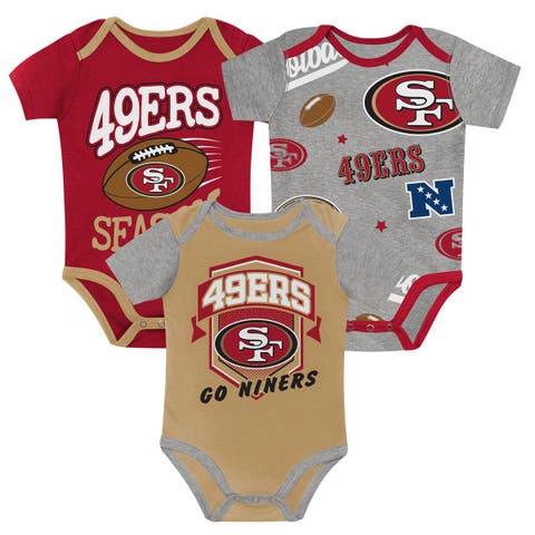 Newborn Outerstuff  San Francisco 49ers First Round Pick Three-Piece Creeper Set