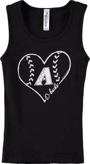 SOFT AS A GRAPE Girls Youth Soft as a Grape Black Arizona Diamondbacks Cotton Tank Top