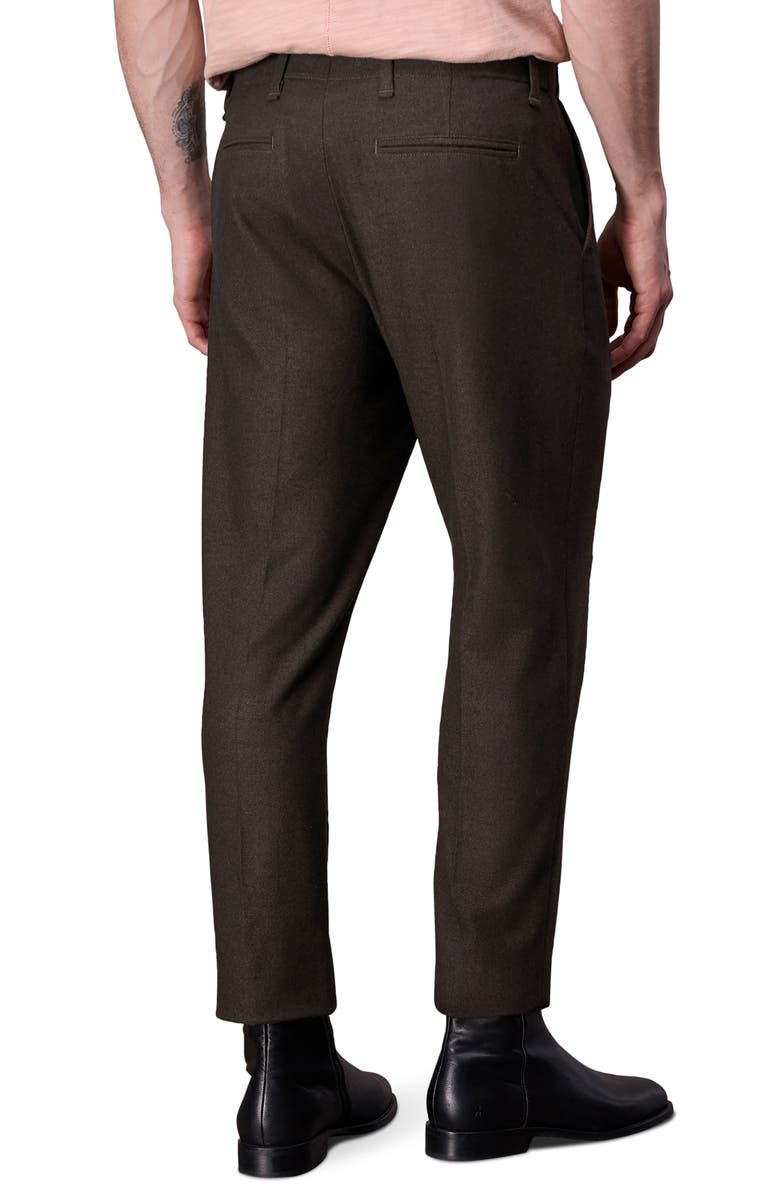 rag & bone Lennox Flannel Dress Pants, Alternate, color, Brown