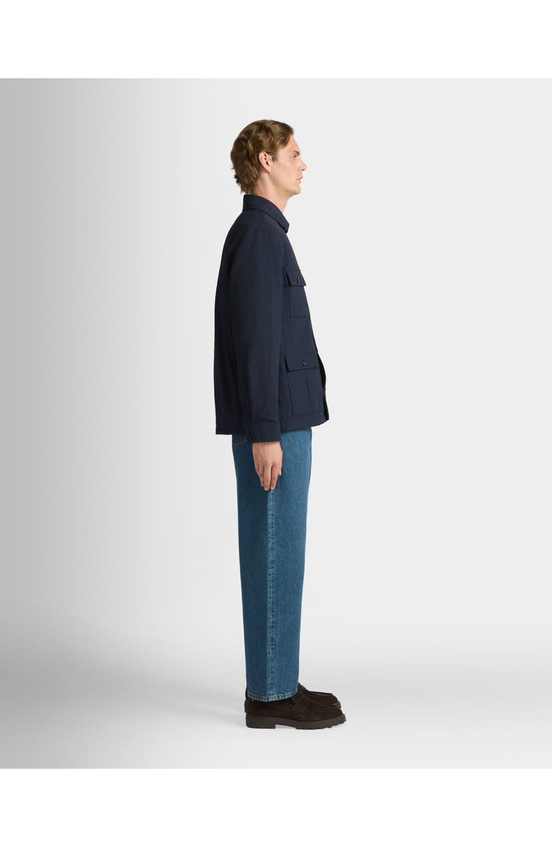 Bally Overshirt in Nylon, Alternate, color, Blue