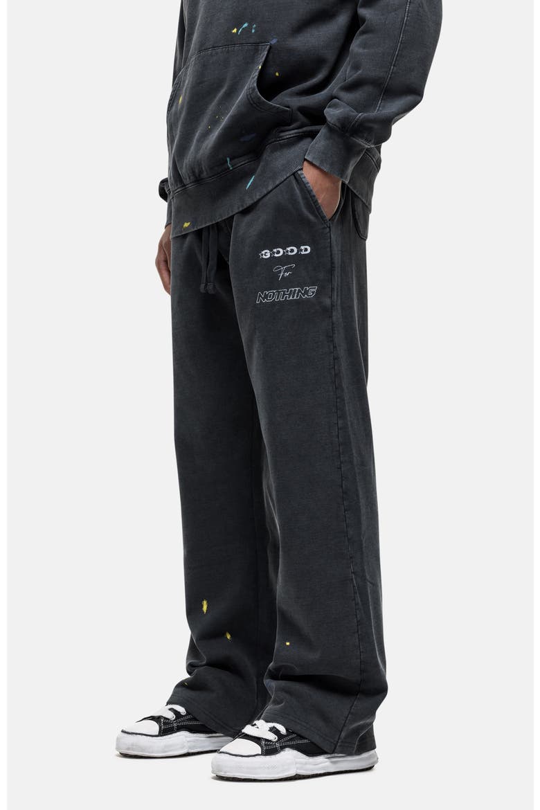 Nevada Black Paint Baggy Jogger, Alternate, color, Black