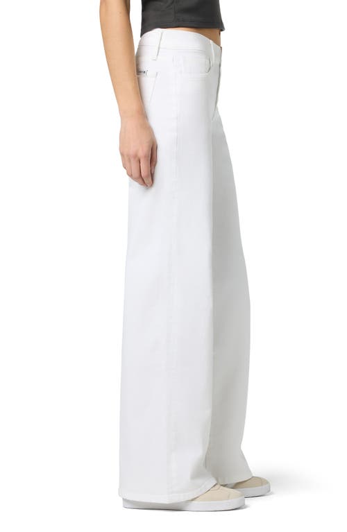Joe's Low Rise Wide Leg Jeans In White
