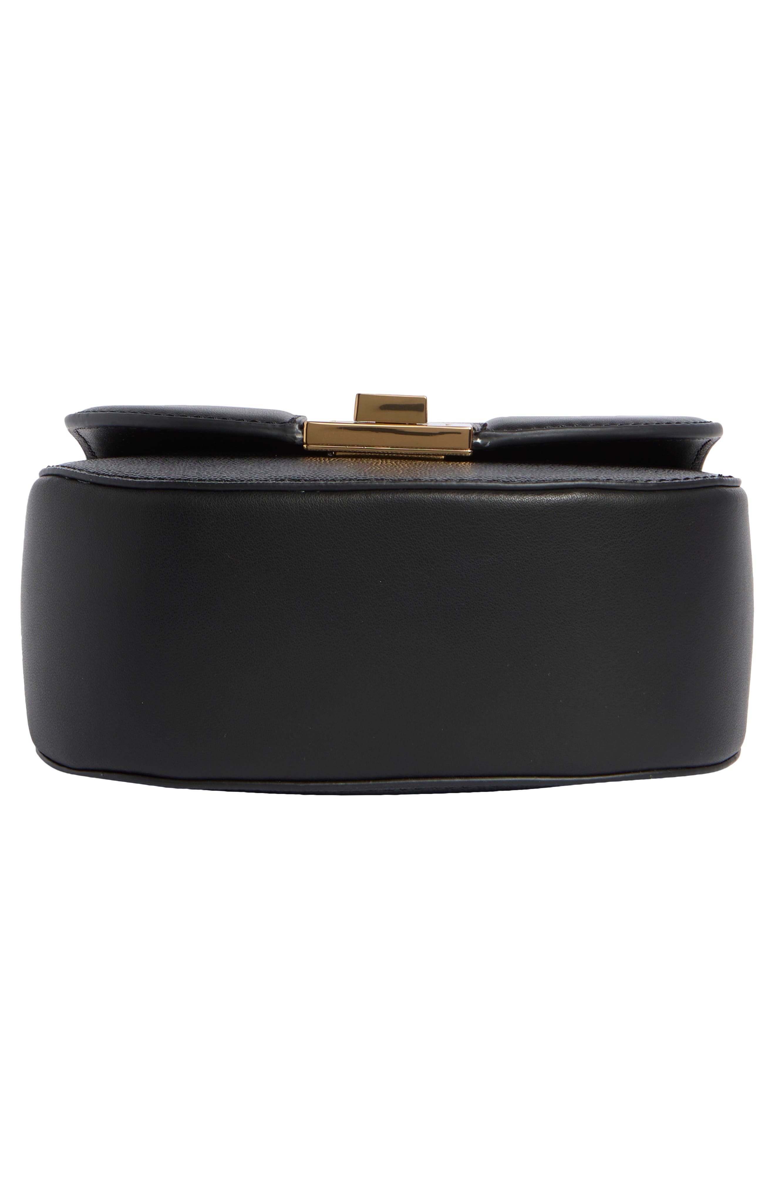 KARL LAGERFELD PARIS Ivette Quilted Leather Crossbody, Alternate, color, Black/ Gold