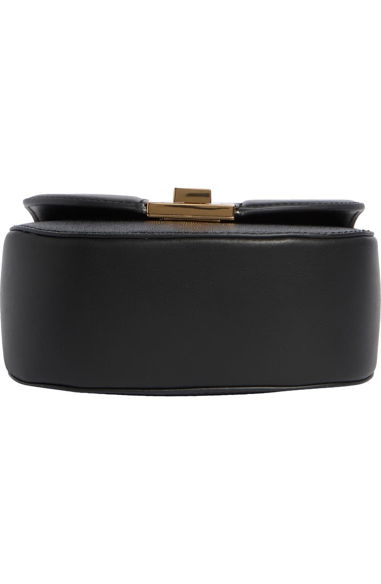 KARL LAGERFELD PARIS Ivette Quilted Leather Crossbody, Alternate, color, Black/ Gold