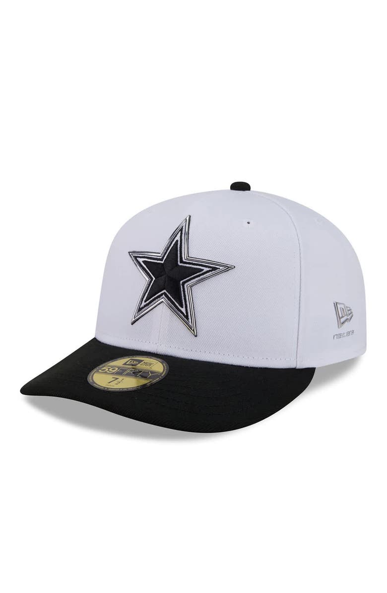 New Era Men's New Era  White/Black Dallas Cowboys 2026 NFL Draft Pre-Curved 59FIFTY Fitted Hat, Main, color, White