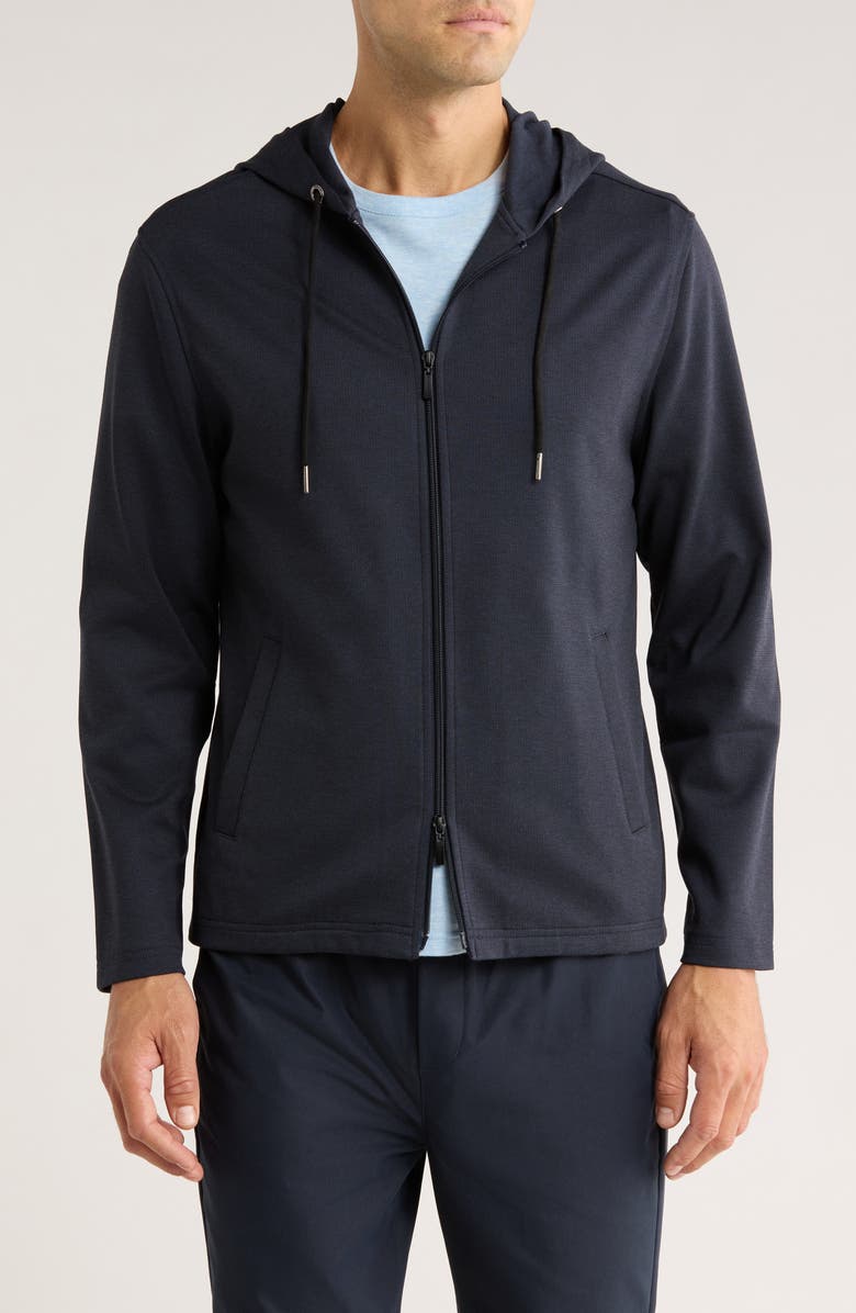 Robert Barakett Xavion Zip-Up Hoodie, Main, color, Navy