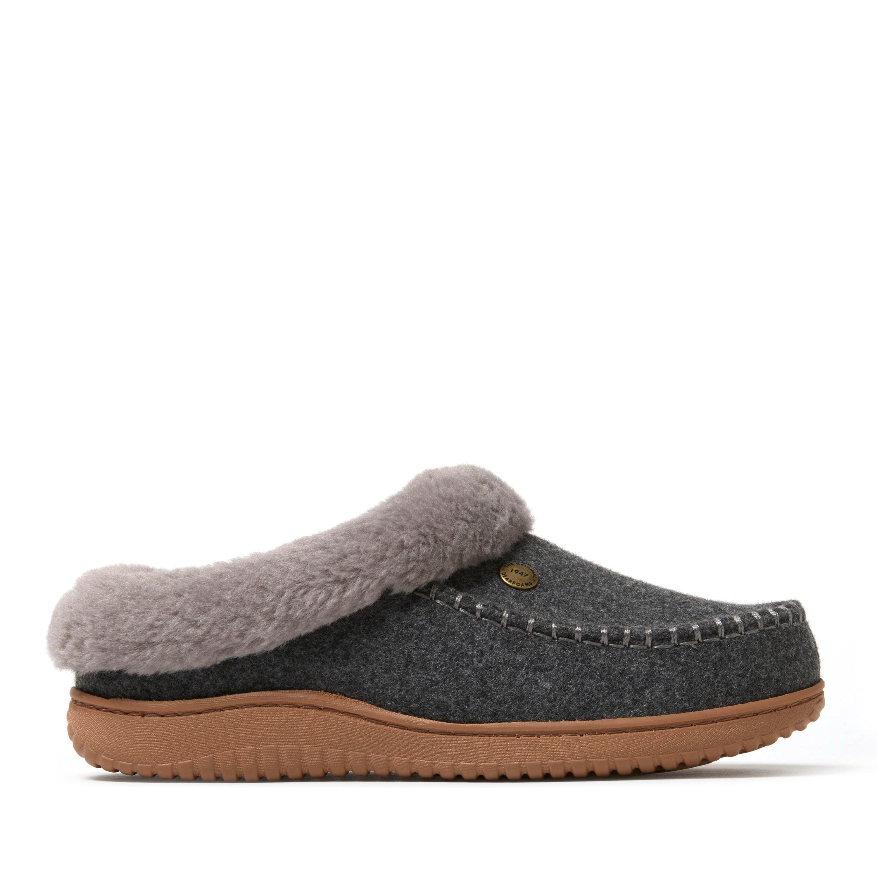 DEARFOAMS Atley Energy Return Clog Slipper, Alternate, color, Dark Heather Grey