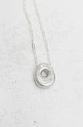 Emerson & Oliver Small Paperclip Necklace with Silver Letter Charm