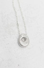 Emerson & Oliver Small Paperclip Necklace with Silver Letter Charm