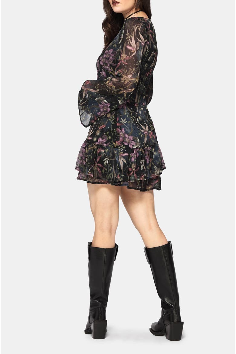 Elide Black Orchid Mini Dress, Alternate, color, Black
