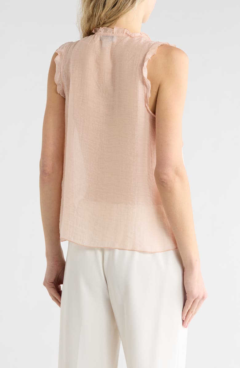 JASON WU Ruffle Front Sleeveless Button-Up Top, Alternate, color, Scallop Shell