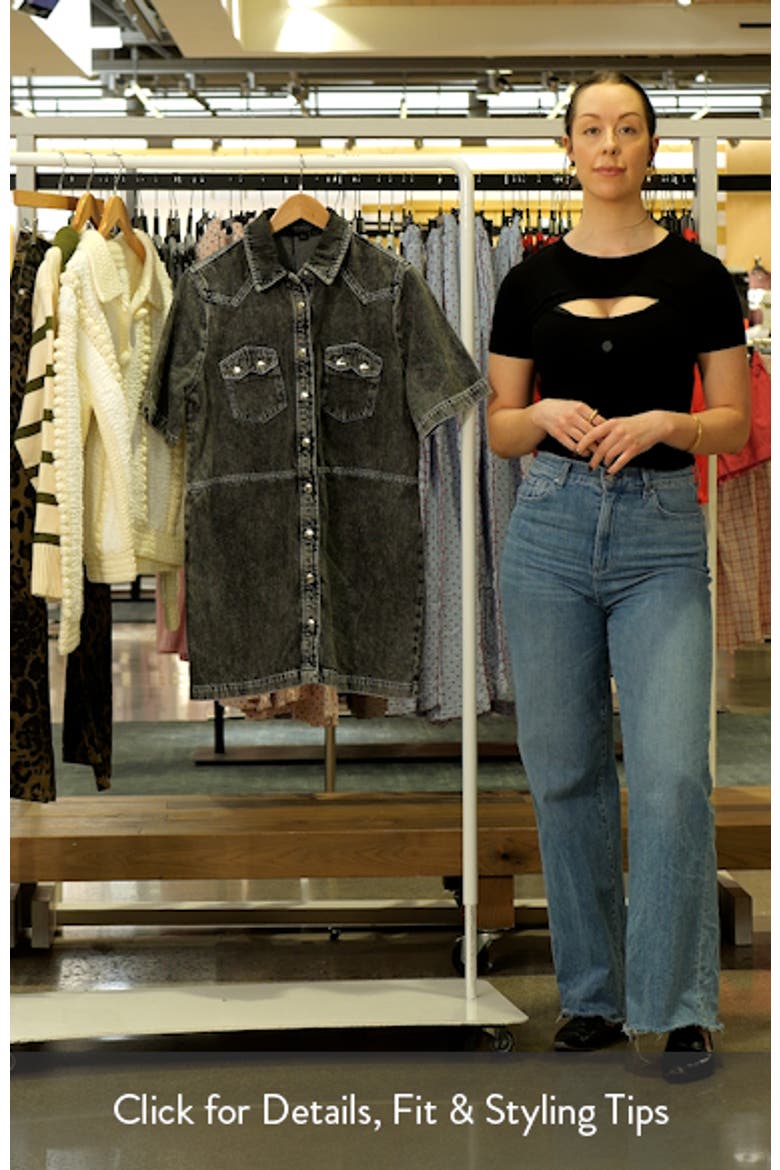 Rock Short Sleeve Denim Shirtdress video