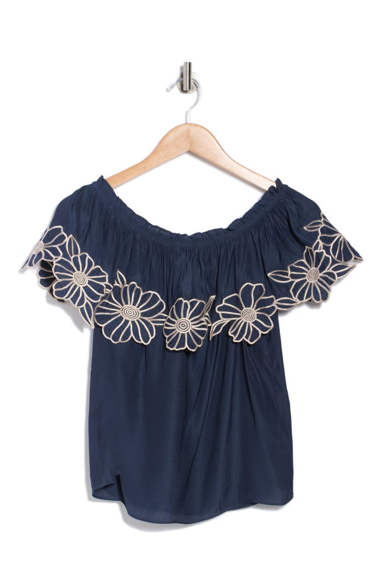 Cairo Popover Top, Alternate, color, NAVY