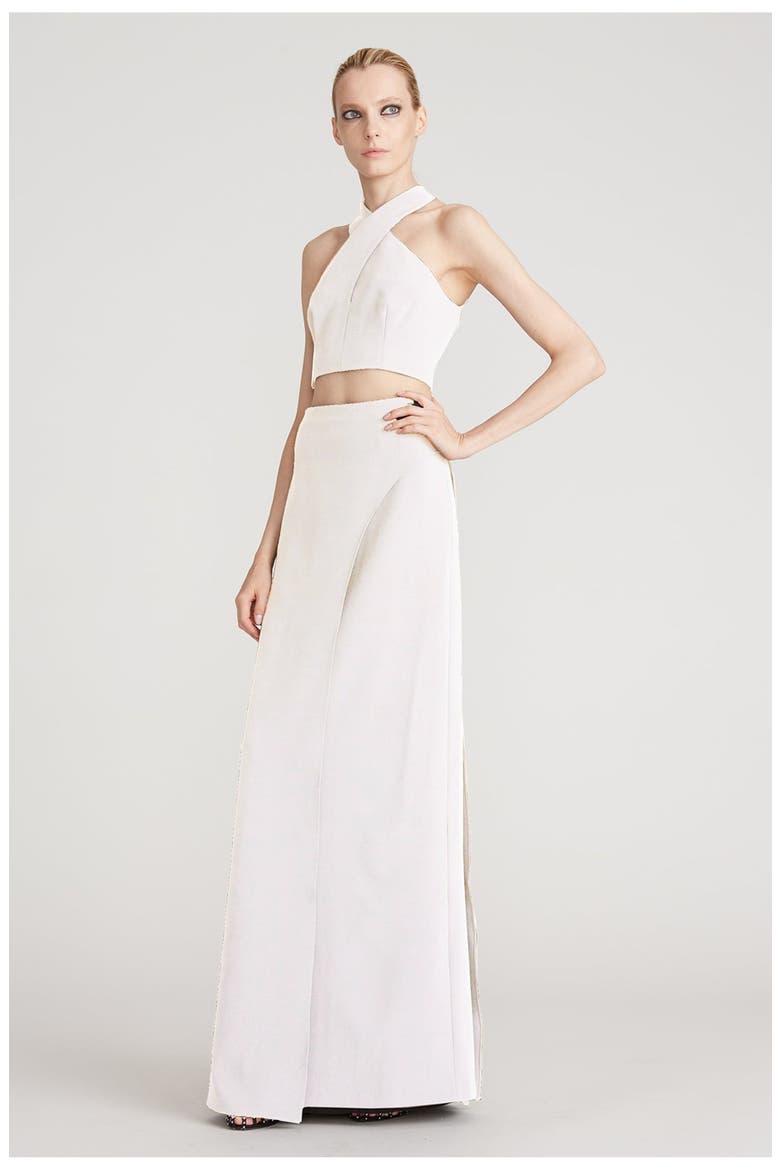 Rane Crepe Skirt, Main, color, Chalk