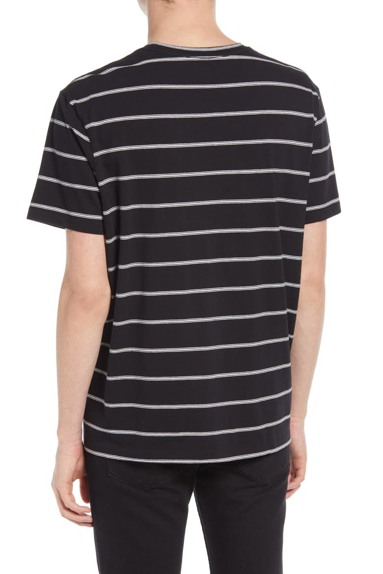 Louis Stripe T-Shirt, Alternate, color, BLACK