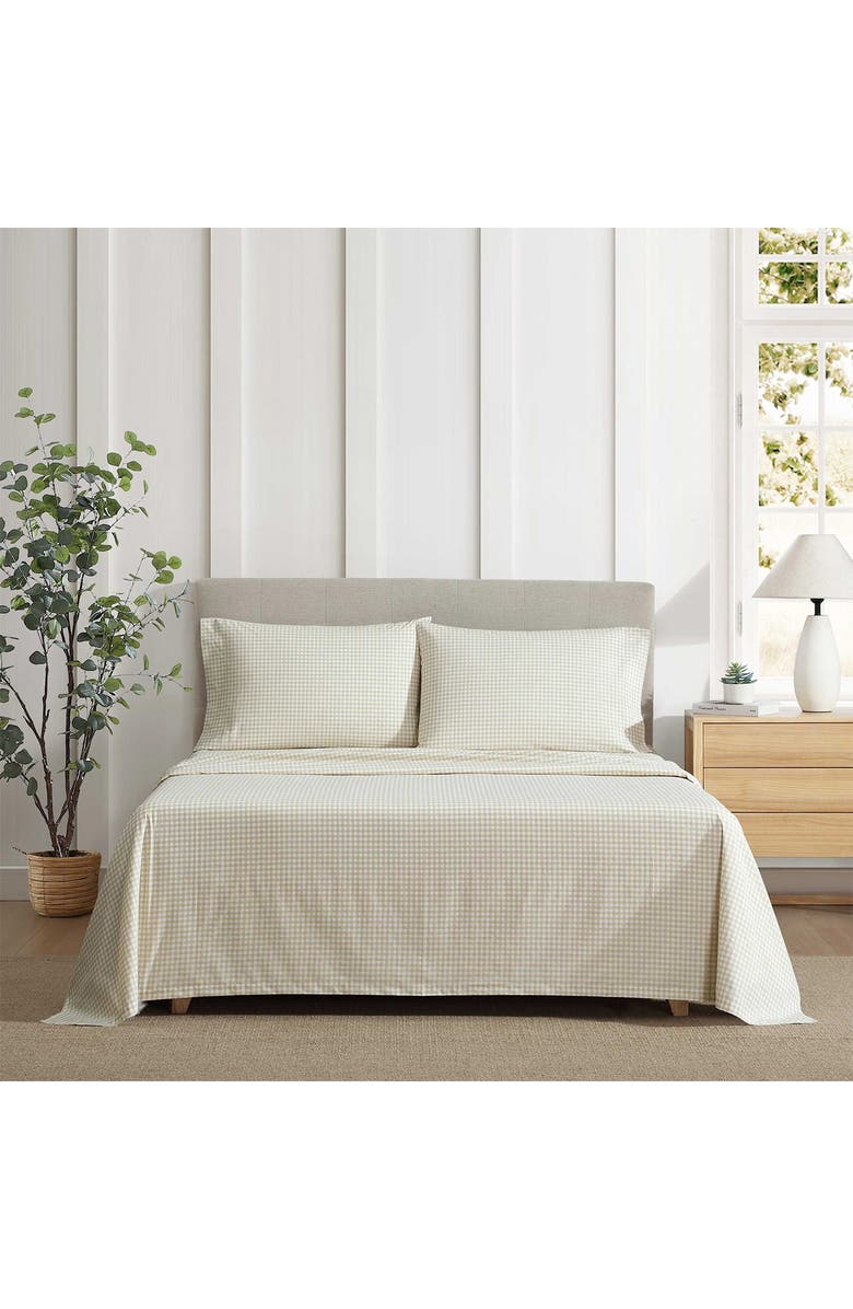 Eddie Bauer Little Gingham 200 Thread Count Cotton Percale Queen Sheet Set, Alternate, color, 