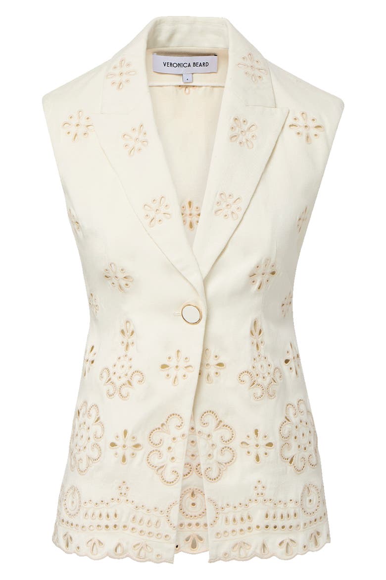 Townes Eyelet Vest, Alternate, color, DOVE