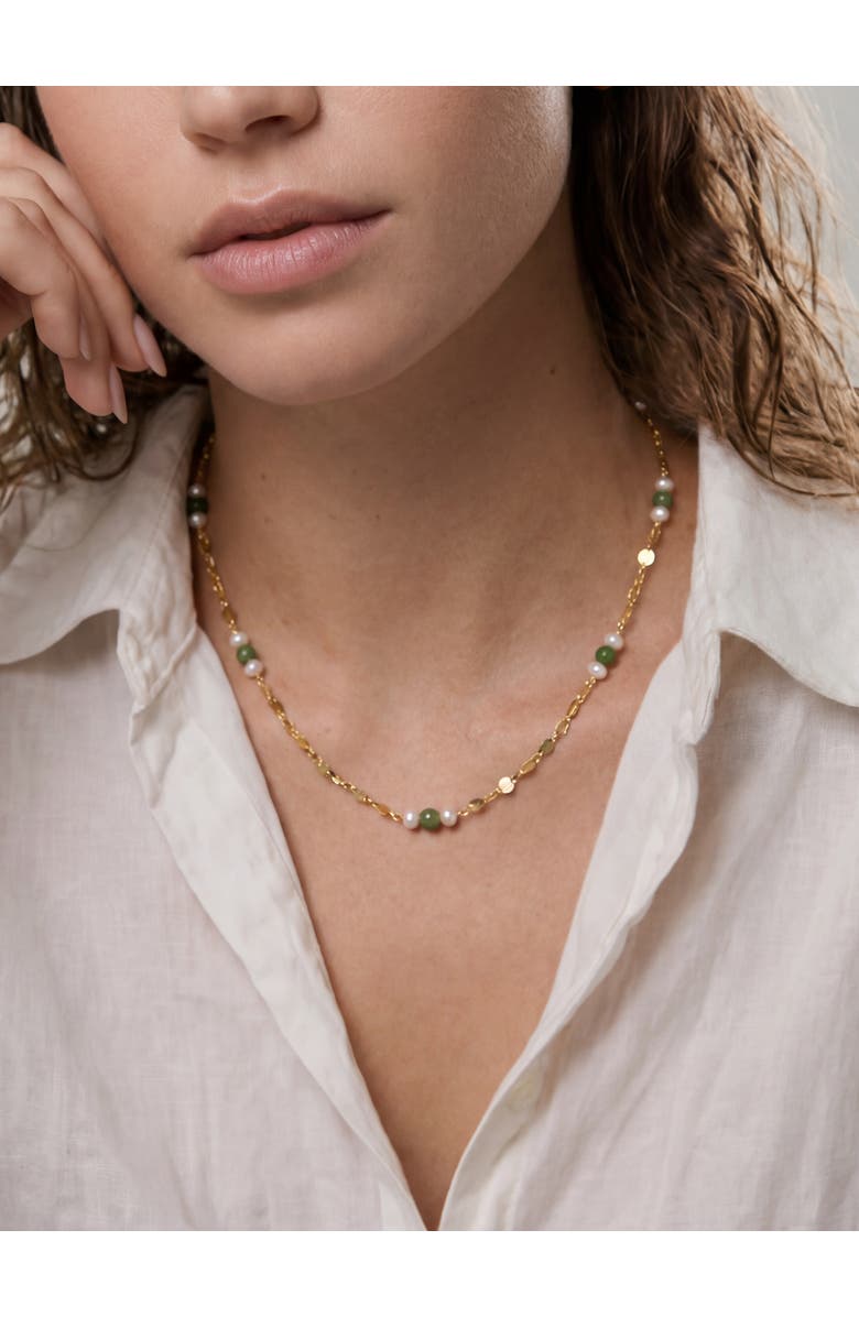 seree Elena Jade and Freshwater Pearl Beaded Necklace, Alternate, color, 