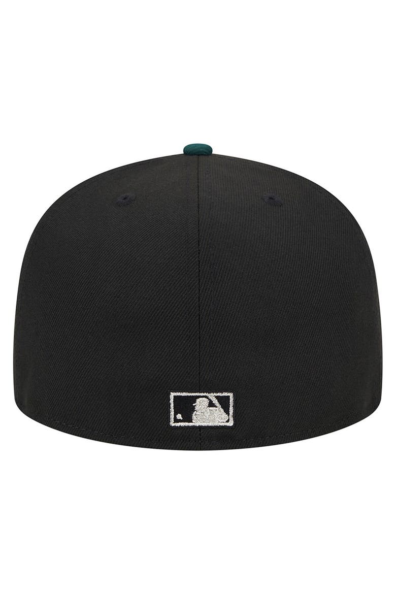 Men's New Era Black Oakland Athletics Metallic Camo 59FIFTY Fitted Hat, Alternate, color, Black