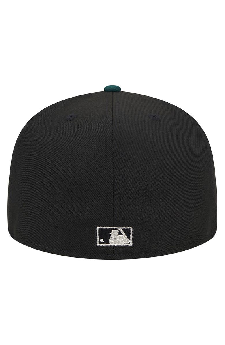 New Era Men's New Era Black Oakland Athletics Metallic Camo 59FIFTY Fitted Hat, Alternate, color, 