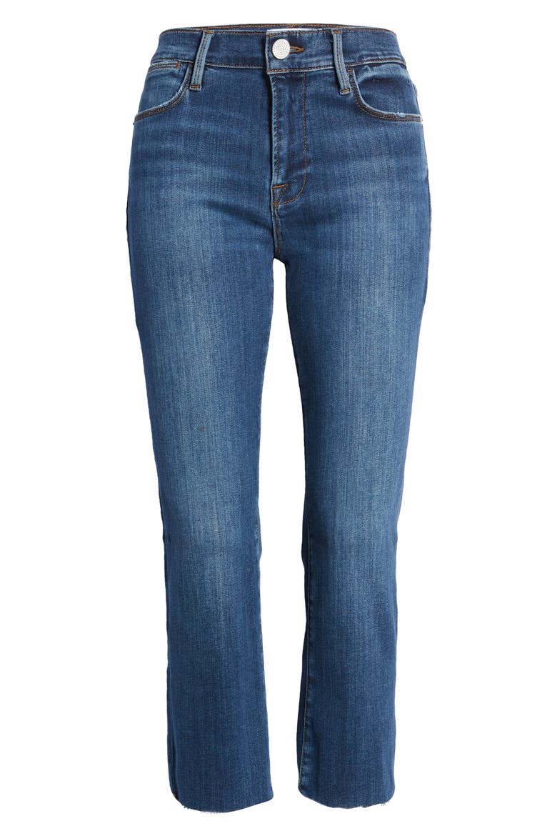 Le High Step Hem Straight Leg Crop Jeans, Alternate, color, ORLENA