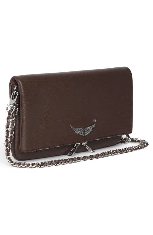 Zadig & Voltaire Rock Grained Leather Crossbody Bag In Red