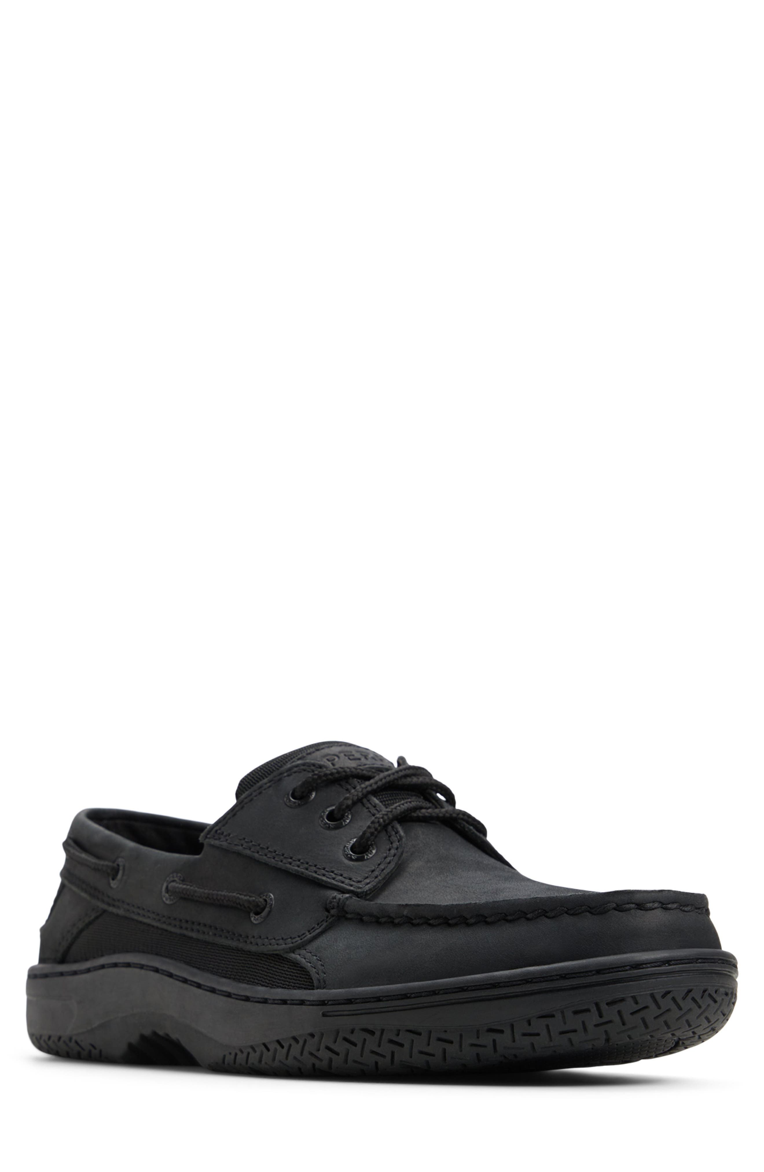 Sperry Billfish<sup>™</sup> 3-Eye Boat Shoe, Main, color, Black