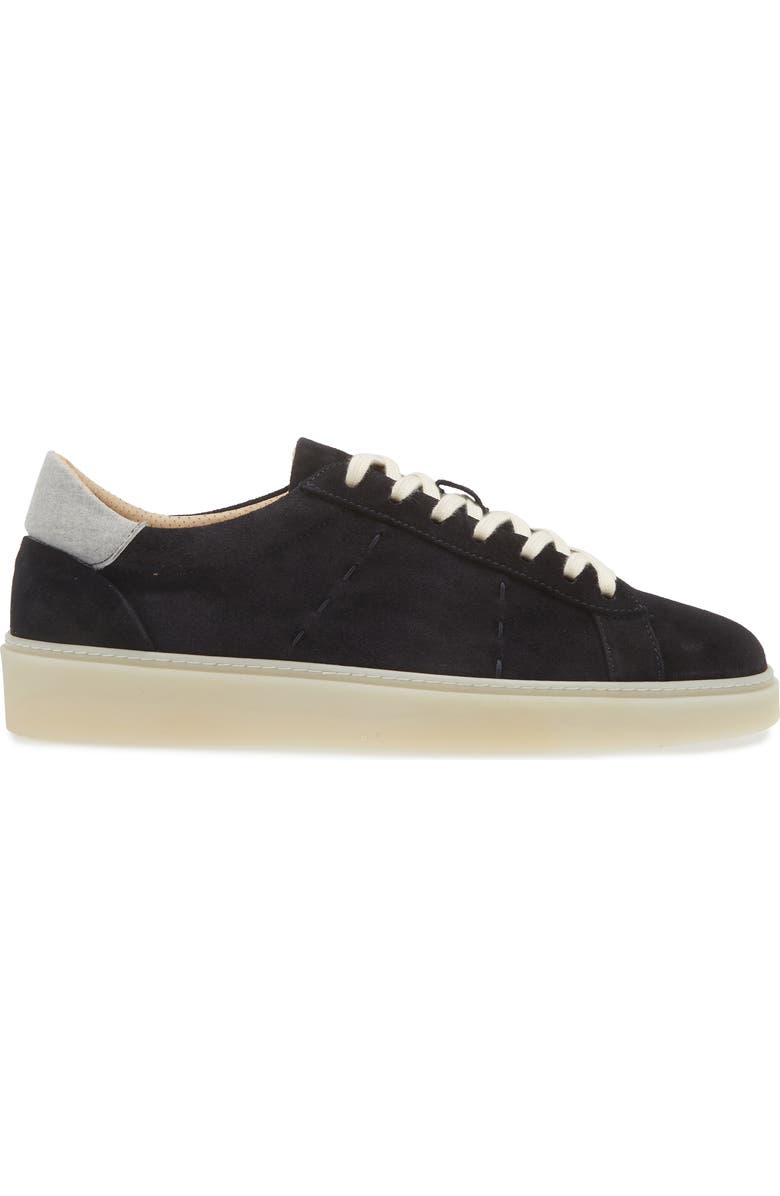 Eleventy Suede Low Top Sneaker, Alternate, color, Navy