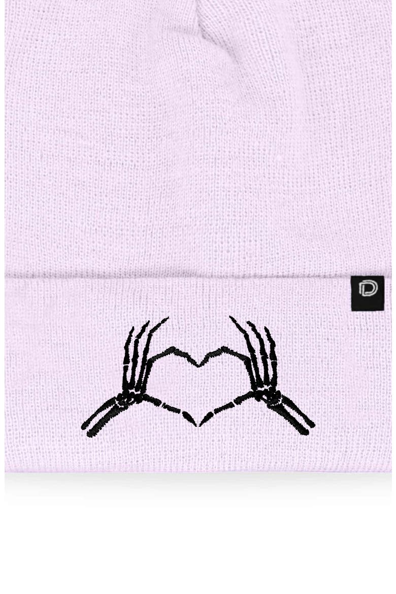 Heart of Bones Beanie, Alternate, color, Lavender