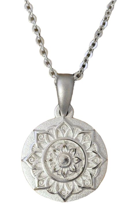I Am Grateful mandala necklace