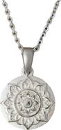 Mantra I Am Grateful mandala necklace