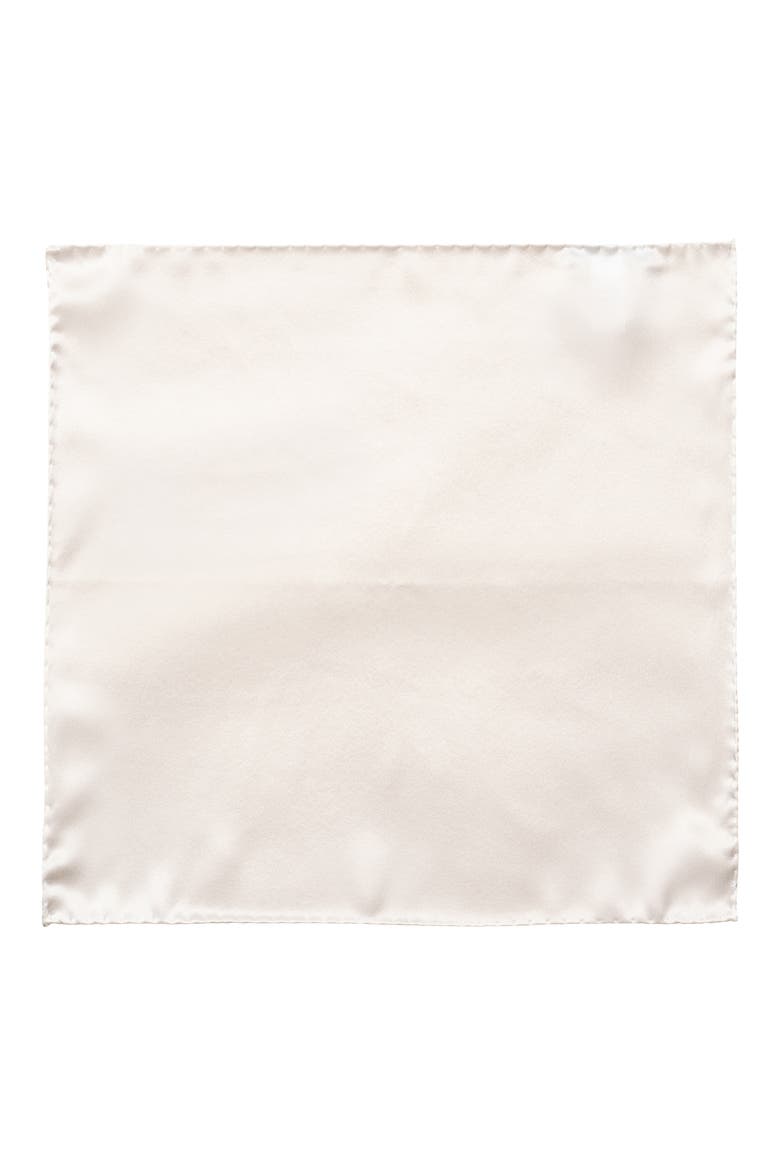 Ivory Silk Pocket Square, Alternate, color, NATURAL
