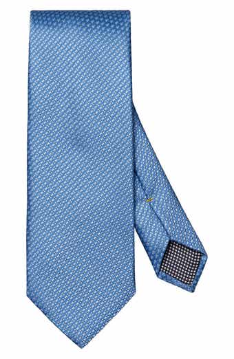 Eton Light Blue Textured Solid Silk Tie