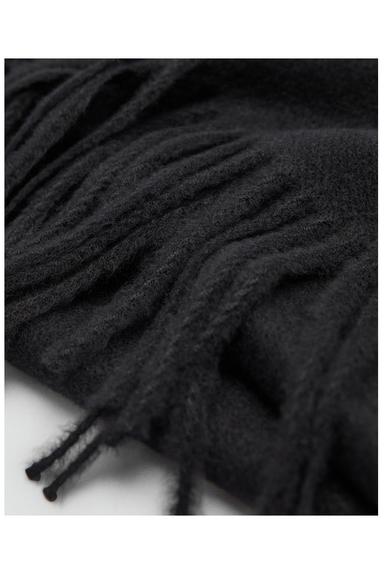 Fringed Scarf, Alternate, color, BLACK