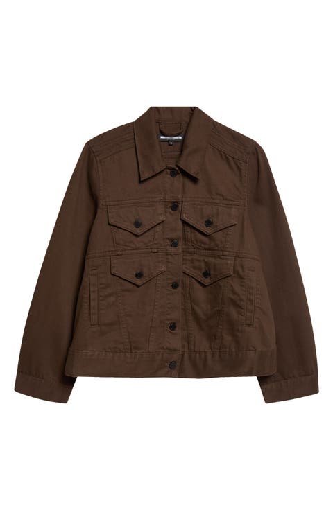 Double Pocket Boxy Cotton Denim Jacket
