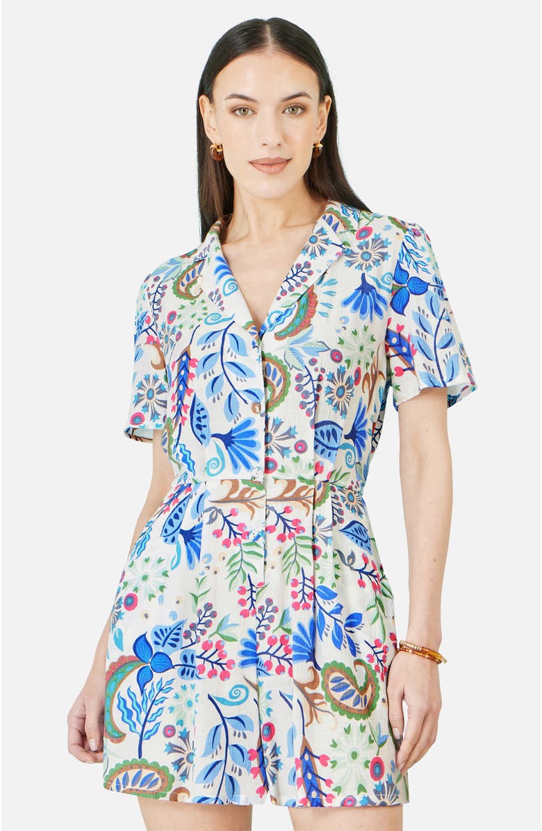Yumi Paisley Retro Print Playsuit, Alternate, color, Multi