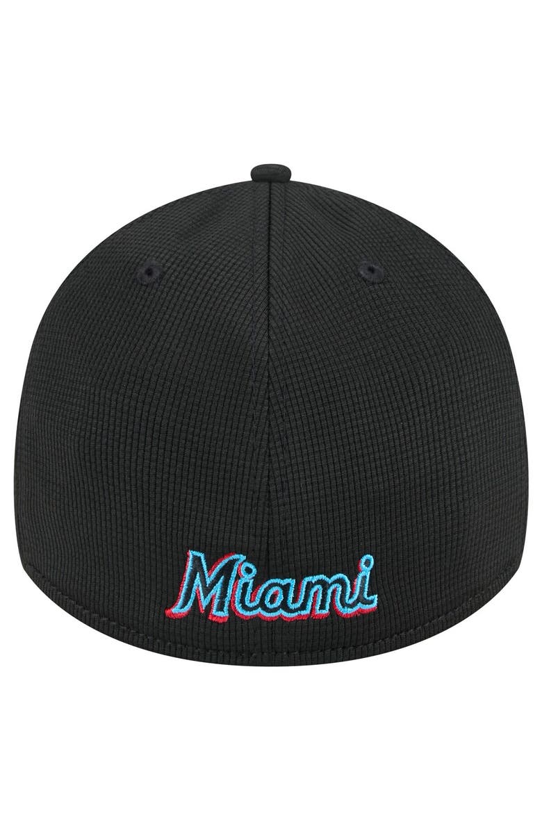 New Era Men's New Era Black Miami Marlins Active Pivot 39THIRTY Flex Hat, Alternate, color, Black