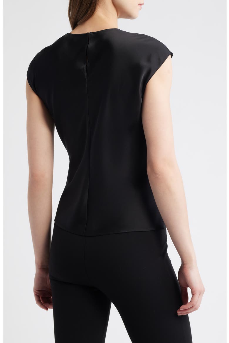Satin Twist Neck Top, Alternate, color, BLACK - 001