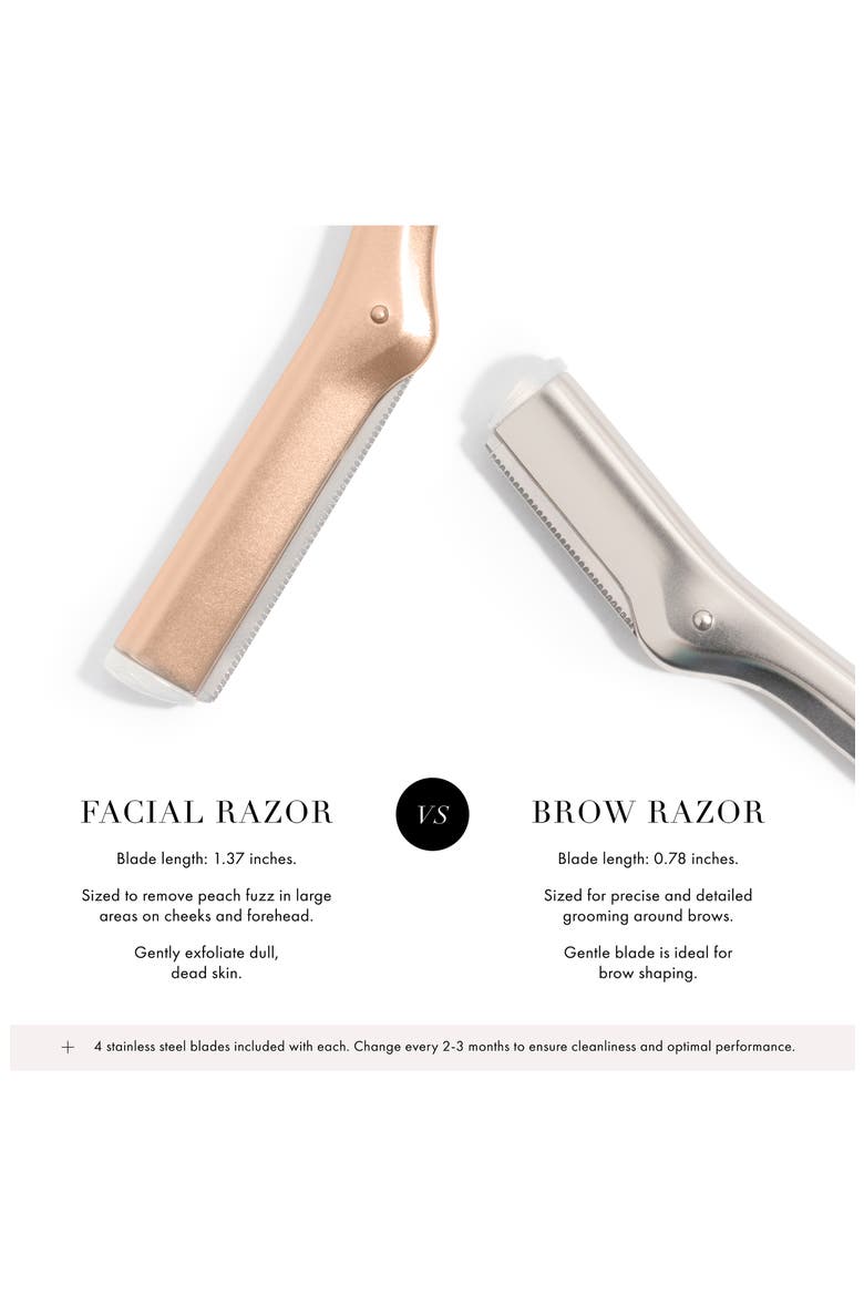Rose Gold Facial Razor, Alternate, color, NO COLOR