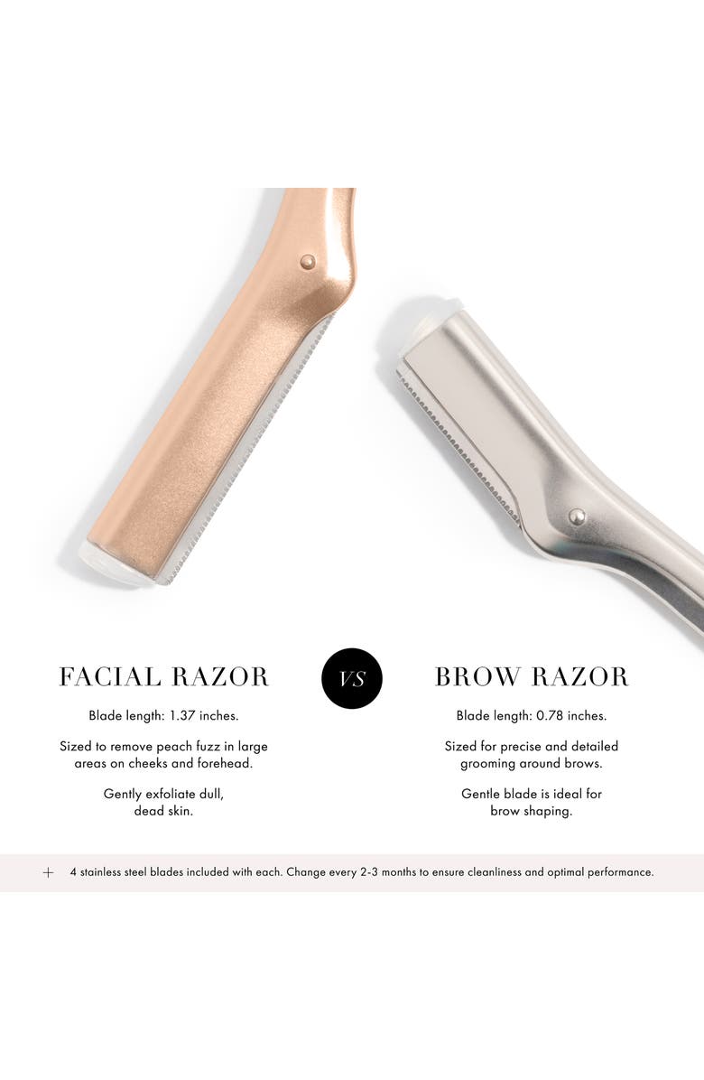 TWEEZERMAN Rose Gold Facial Razor, Alternate, color, 