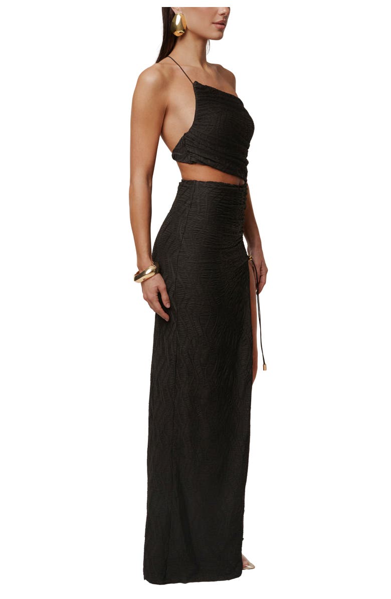 JLUXLABEL Adriana One Shoulder Maxi Dress, Alternate, color, Black