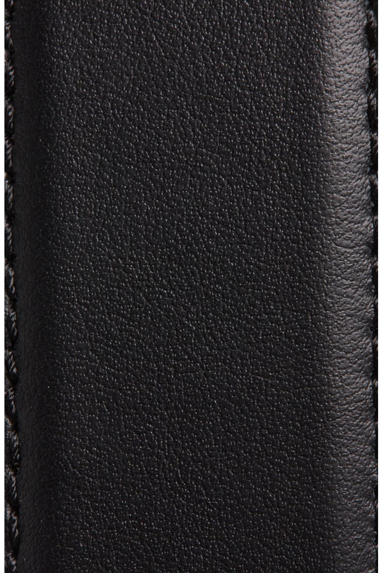 Logo Leather Belt, Alternate, color, BLACK