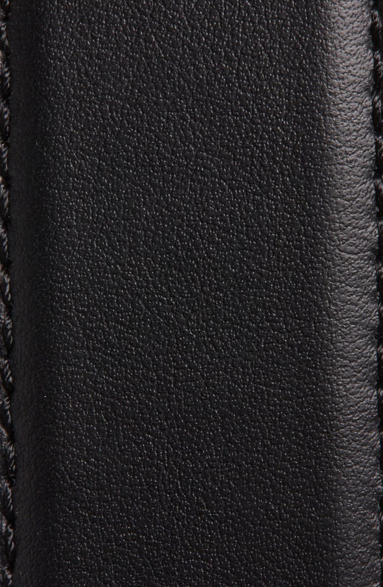 Moschino Logo Leather Belt, Alternate, color, 