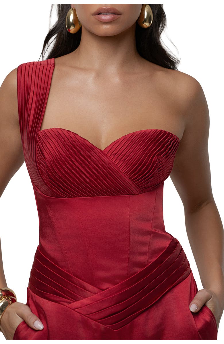 JLUXLABEL Love Song Satin Top, Alternate, color, Red