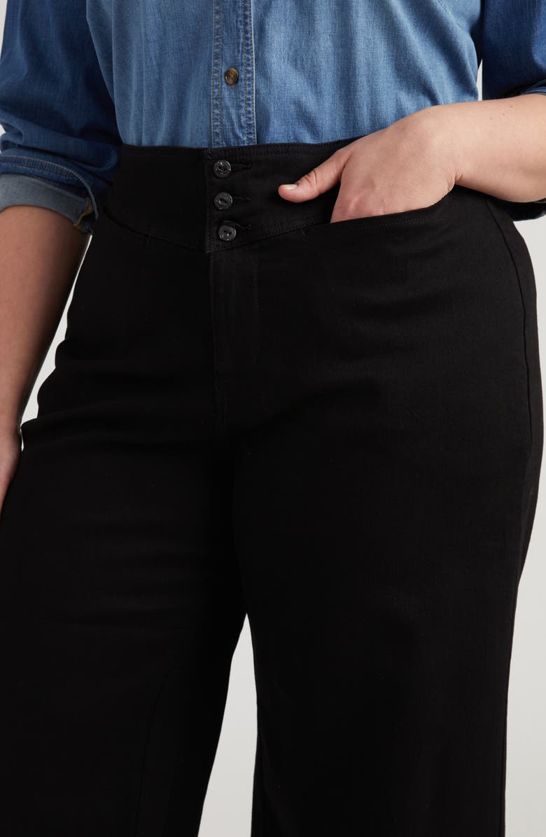 Universal Standard Charlie Sailor High Waist Straight Leg Jeans, Alternate, color, New Solid Black