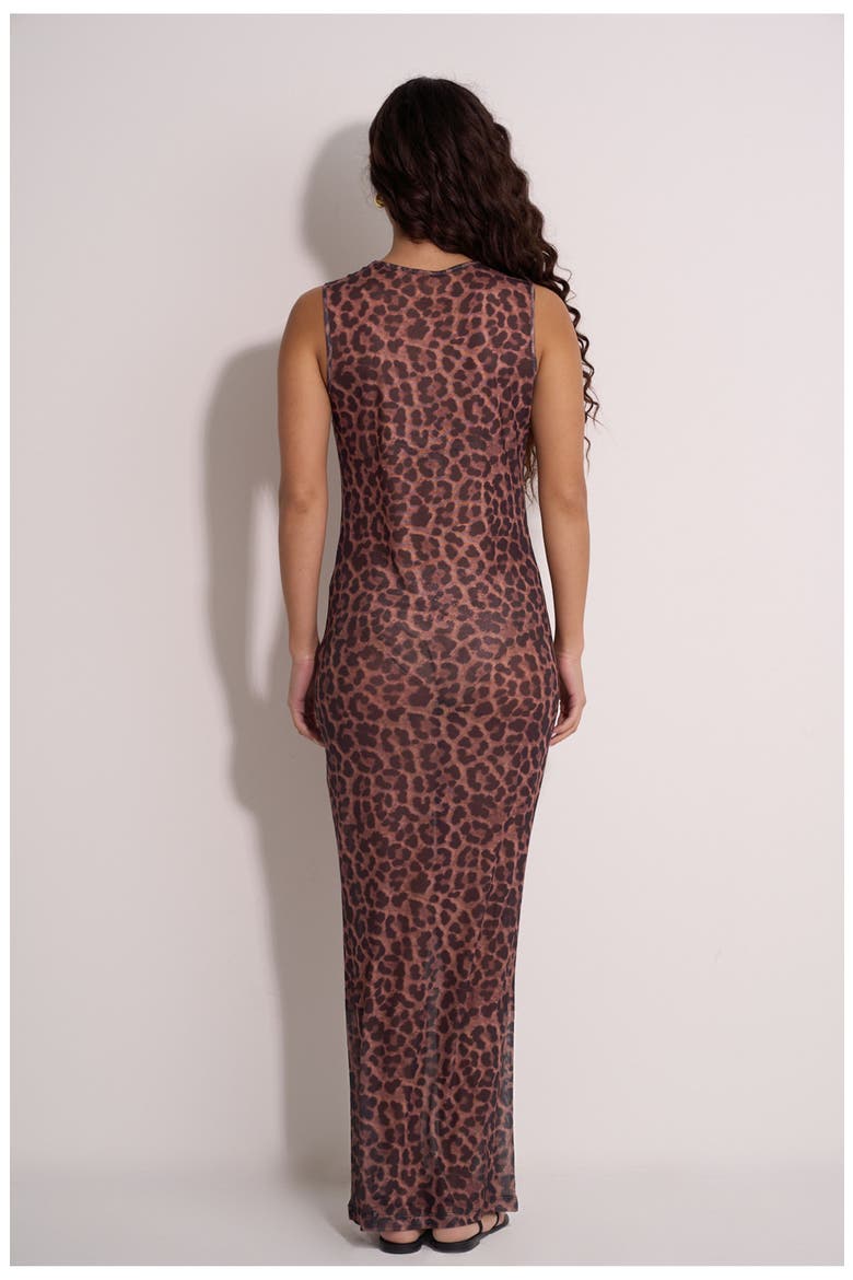 Wild Mesh Sleeveless Dress Cover-Up, Alternate, color, Leopard