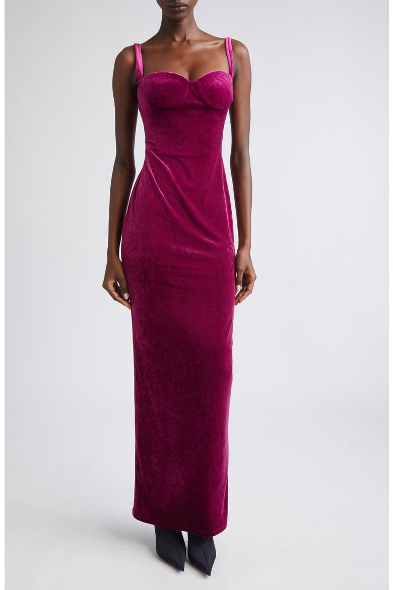 Velvet Gown, Main, color, PLUM