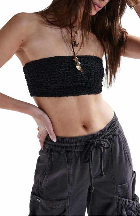 Free People Bea Smocked Bandeau Bra