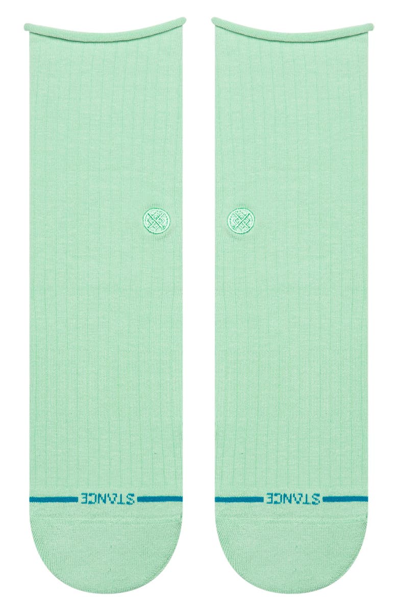 Stance Rolled Quarter Crew Socks, Alternate, color, Jade